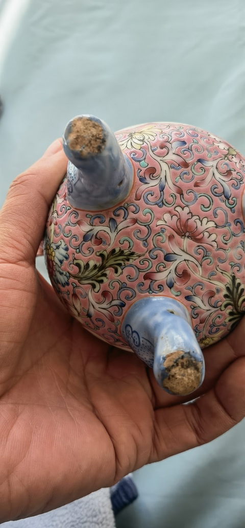 古玩陶瓷民國解放初粉彩侍女人物香薰爐真品鑒賞圖