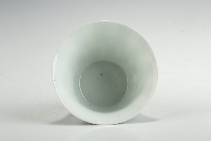 古玩陶瓷清晚·青花壽字紋茶碗真品鑒賞圖