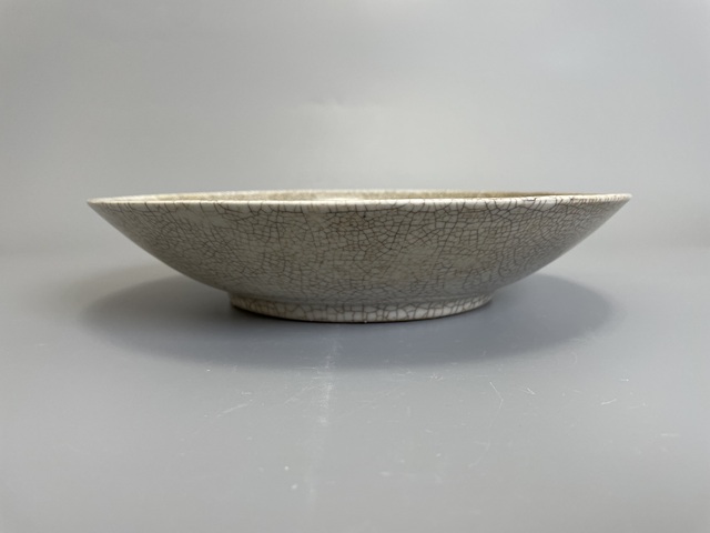 古玩陶瓷清乾隆 極品哥釉大盤拍賣，當前價格2200元