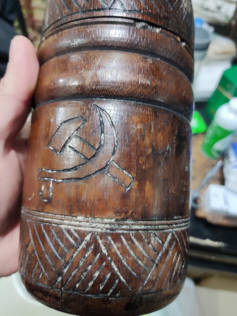 古玩雜項竹雕茶葉罐真品鑒賞圖