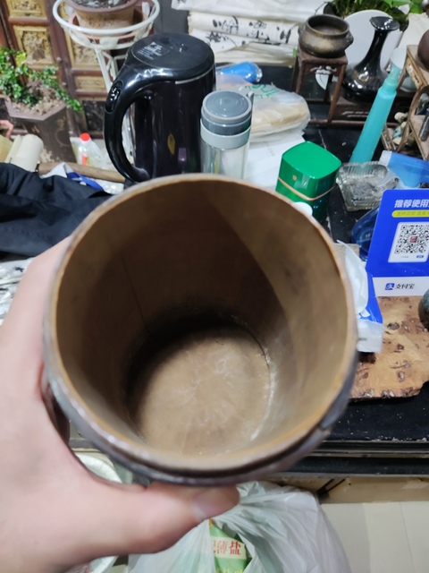 古玩雜項竹雕茶葉罐真品鑒賞圖