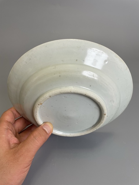 古玩陶瓷清乾隆 精品淡描青花花卉紋折沿盤拍賣,當前價格780元