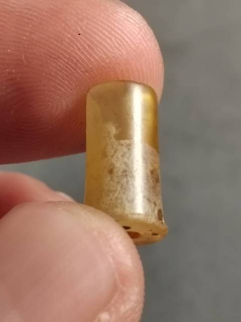 古玩玉器老瑪瑙管珠真品鑒賞圖