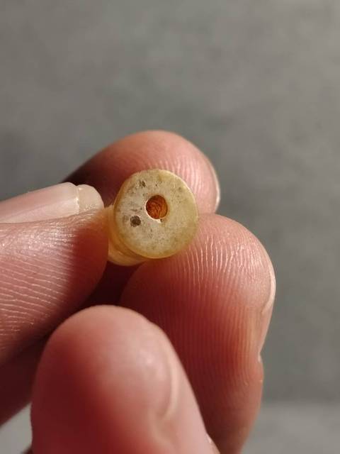 古玩玉器老瑪瑙管珠真品鑒賞圖