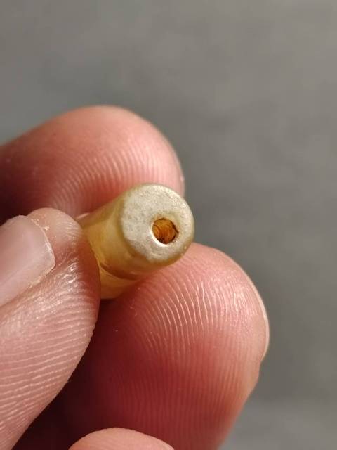 古玩玉器老瑪瑙管珠真品鑒賞圖