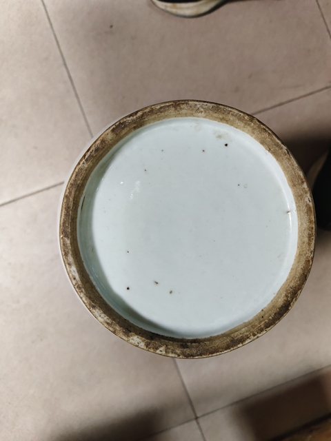古玩陶瓷仕女粉彩雙松葉耳撇口瓶真品鑒賞圖