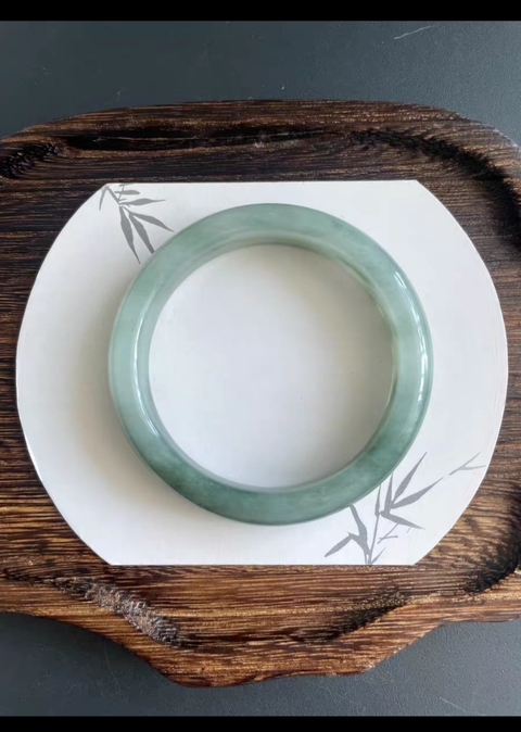 古玩玉器天然翡翠手鐲真品鑒賞圖
