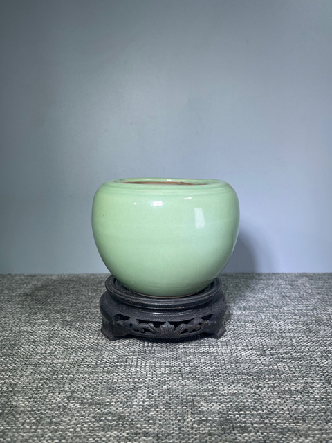 古玩陶瓷清末民初.豆青釉水洗拍賣,當前價格550元