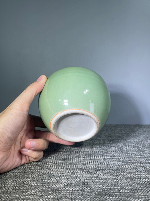 古玩陶瓷清末民初.豆青釉水洗拍賣,當前價格550元