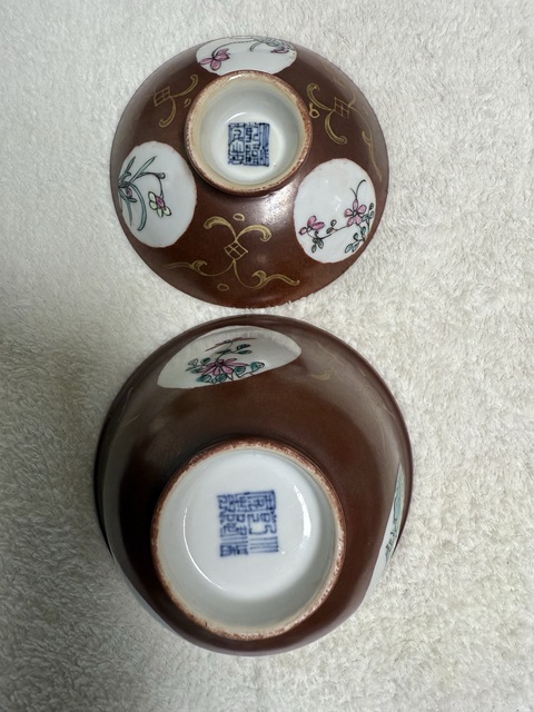 古玩陶瓷粉彩蓋碗真品鑒賞圖