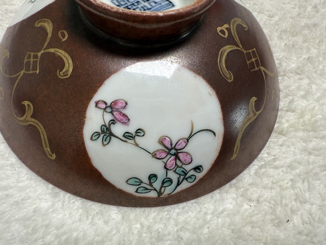 古玩陶瓷粉彩蓋碗真品鑒賞圖