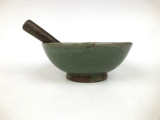 古玩陶瓷明·龍泉茶碾一套真品鑒賞圖