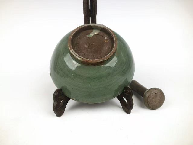 古玩陶瓷明·龍泉茶碾一套真品鑒賞圖