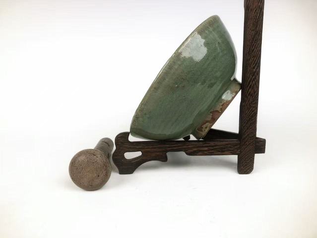 古玩陶瓷明·龍泉茶碾一套真品鑒賞圖