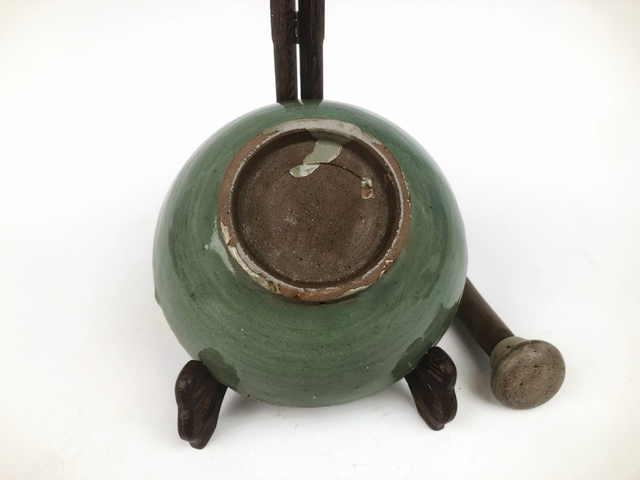 古玩陶瓷明·龍泉茶碾一套真品鑒賞圖