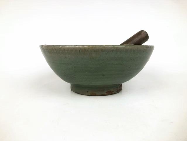 古玩陶瓷明·龍泉茶碾一套真品鑒賞圖