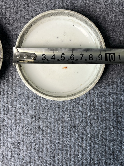 古玩陶瓷粉彩三娘教子紋印色盒真品鑒賞圖