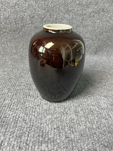 古玩陶瓷紫金釉蘿卜罐真品鑒賞圖