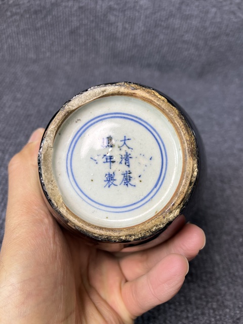 古玩陶瓷紫金釉蘿卜罐真品鑒賞圖