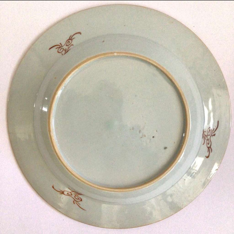 古玩陶瓷清雍正 粉彩花卉紋折沿盤真品鑒賞圖