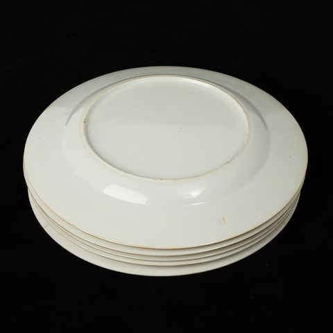 古玩陶瓷清乾隆 藍料彩折沿盤真品鑒賞圖