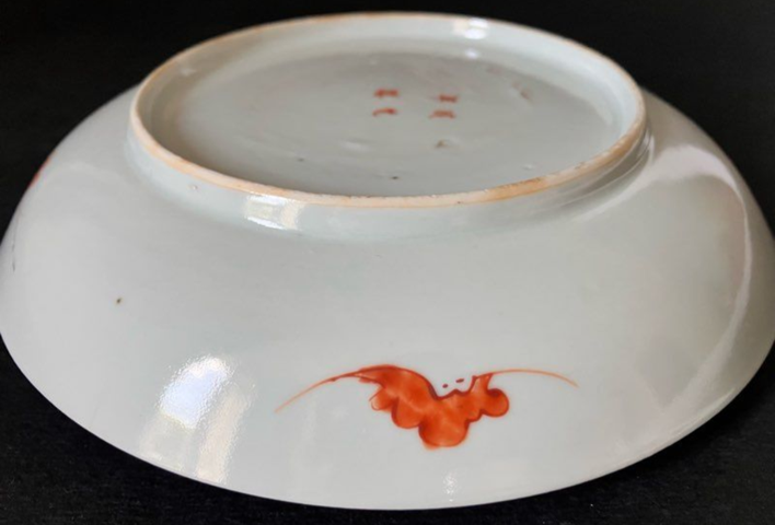 古玩陶瓷清道光 粉彩四季花卉紋盤真品鑒賞圖