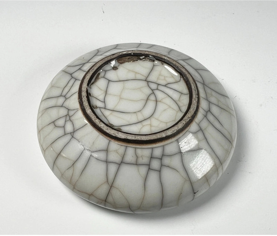 古玩陶瓷清中期 哥釉筆洗真品鑒賞圖