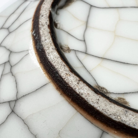 古玩陶瓷清中期 哥釉筆洗真品鑒賞圖