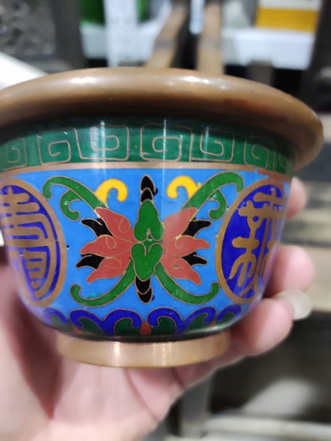 古玩雜項(xiàng)景泰藍(lán)杯子真品鑒賞圖