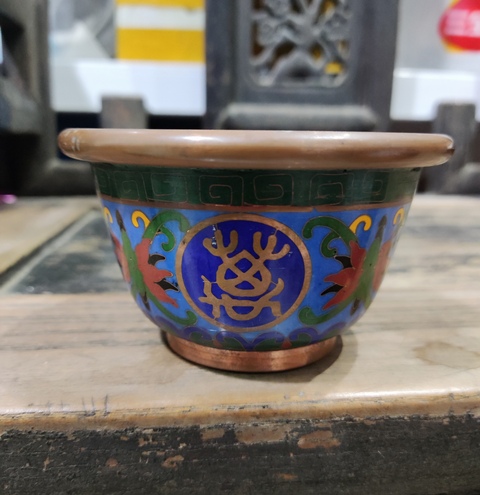 古玩雜項(xiàng)景泰藍(lán)杯子真品鑒賞圖