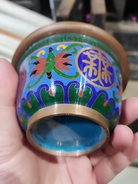 古玩雜項(xiàng)景泰藍(lán)杯子真品鑒賞圖