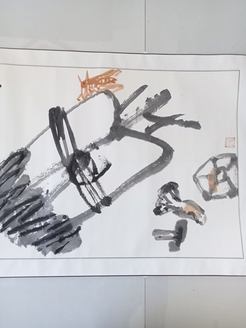 古玩字畫姜國華瓜果草蟲橫披真品鑒賞圖