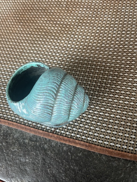 古玩陶瓷爐鈞釉法螺擺件真品鑒賞圖