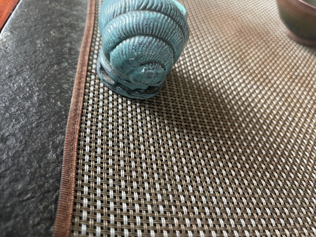 古玩陶瓷爐鈞釉法螺擺件真品鑒賞圖