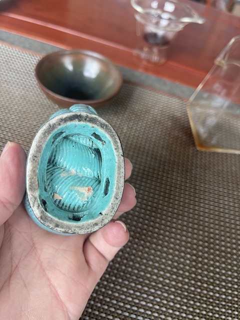 古玩陶瓷爐鈞釉法螺擺件真品鑒賞圖