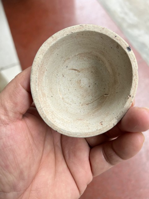 古玩陶瓷正德青花梅瓶蓋子真品鑒賞圖