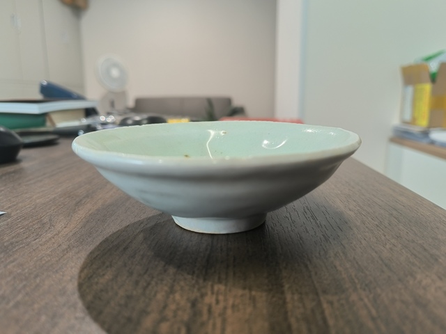 古玩陶瓷青白釉折沿碗真品鑒賞圖