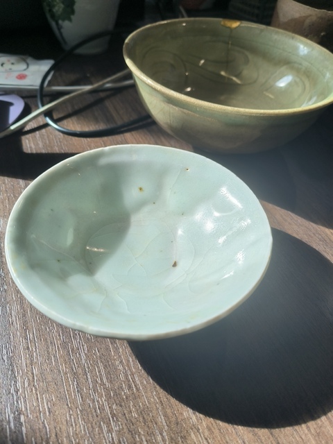 古玩陶瓷青白釉折沿碗真品鑒賞圖