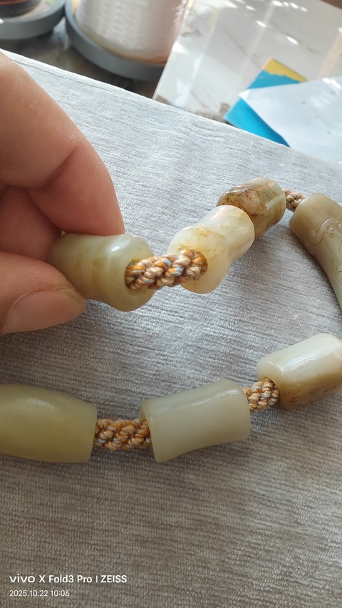 古玩玉器和田玉勒子一串真品鑒賞圖