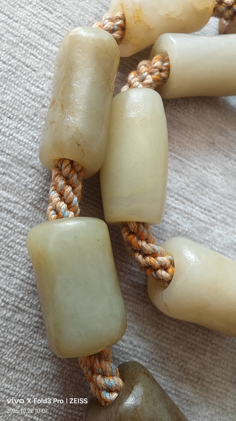 古玩玉器和田玉勒子一串真品鑒賞圖