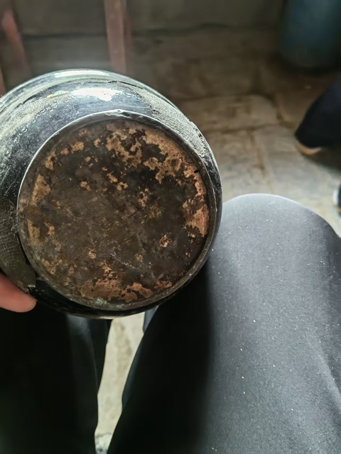 古玩雜項(xiàng)清代黑漆銀胎嵌螺鈿漆器碗真品鑒賞圖