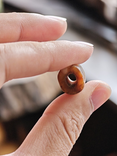 古玩玉器地方玉管珠真品鑒賞圖