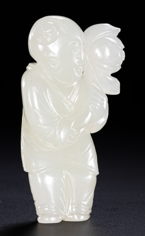古玩玉器和田童子真品鑒賞圖