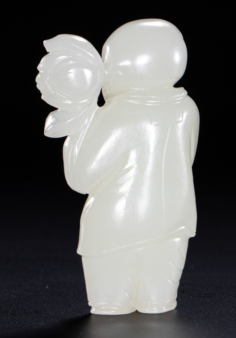 古玩玉器和田童子真品鑒賞圖