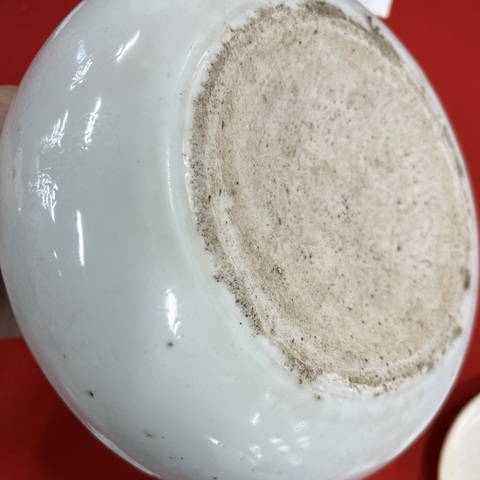 古玩陶瓷明末清初白釉雙獅耳爐真品鑒賞圖