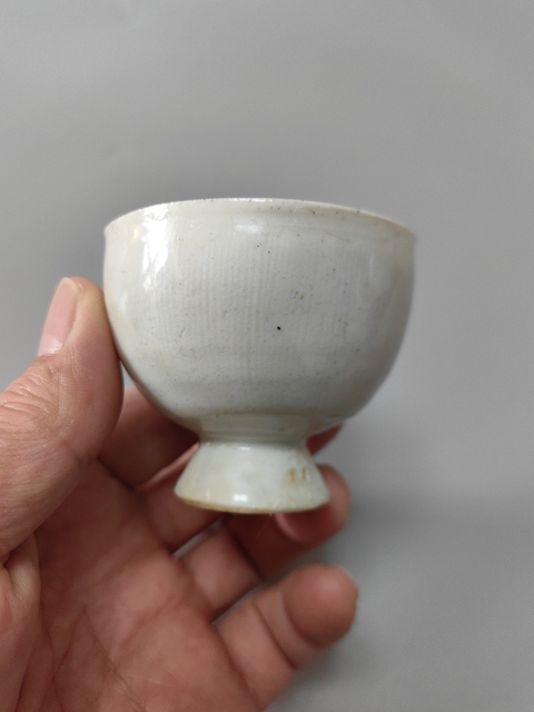 古玩陶瓷影青高足杯真品鑒賞圖