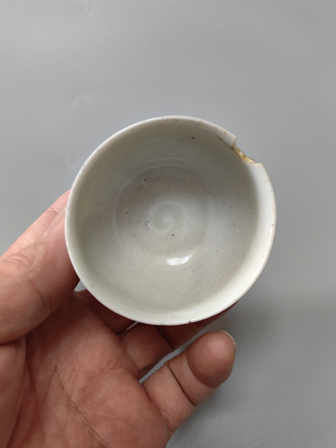 古玩陶瓷影青高足杯真品鑒賞圖
