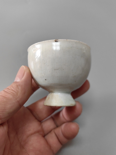 古玩陶瓷影青高足杯真品鑒賞圖