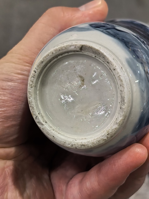 古玩陶瓷清光緒 青花刀馬人物盤口瓶真品鑒賞圖