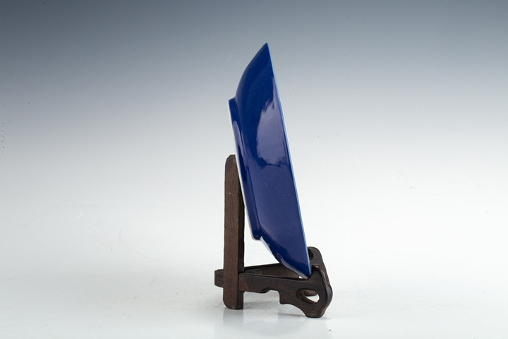 古玩陶瓷清光緒·霽藍釉盤（官）真品鑒賞圖